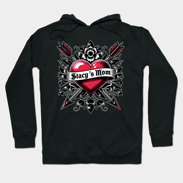 Stacy's Mom tattoo heart | emo goth tattoo ink aesthetic Hoodie by dystopic
